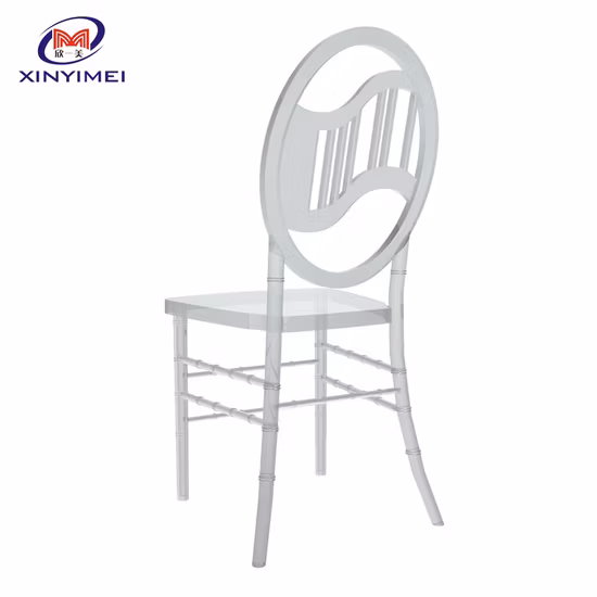 Fantaisie nouvelle conception en plastique acrylique salle à manger chaise Chiavari clair