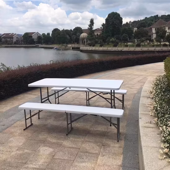 Hotsale Portable 6FT 72 pouces Renctangle Camping en plein air en plastique Tables pliantes de pique-nique (M-X1803)