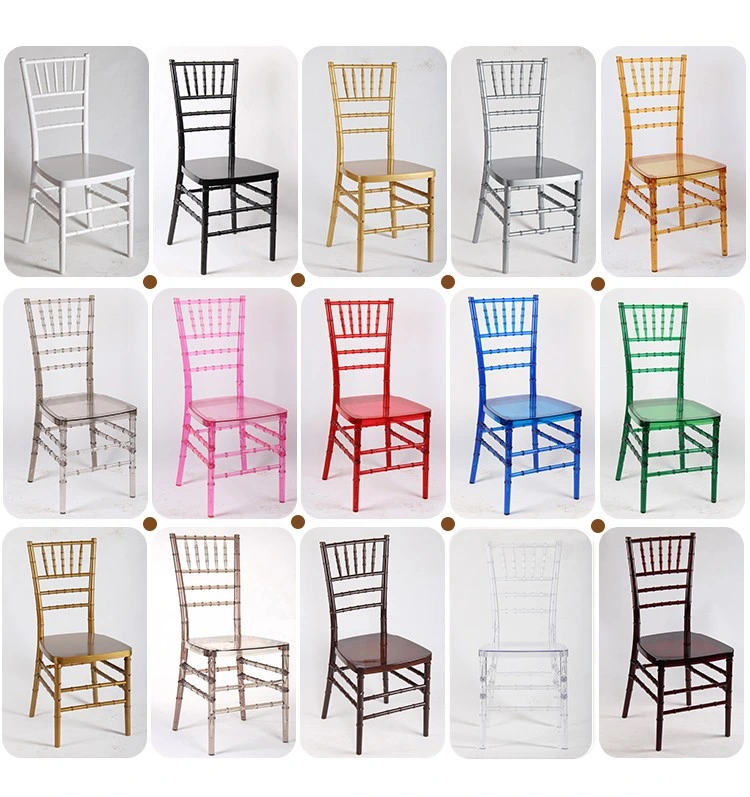 Modern Wedding Hotel Garden Pink Clear Plastic Resin Chiavari Chair