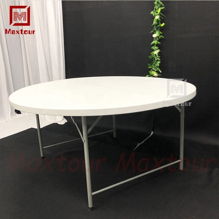 Wedding Hotel Banquet Dining Round White Plastic Folding Table