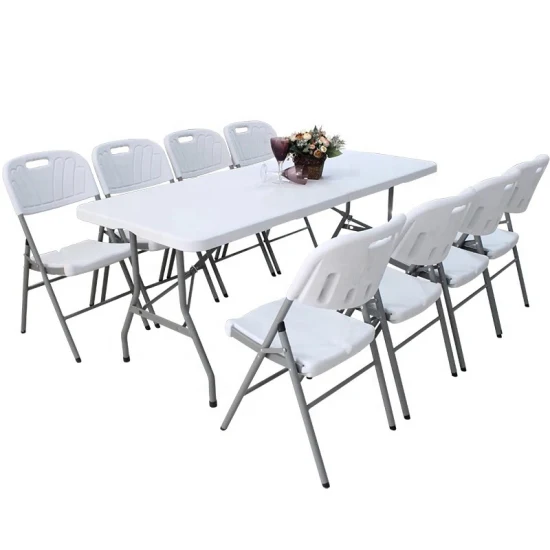 Table rectangulaire se pliante en plastique blanche portative résistante d'événement extérieur de 4FT 5FT 6FT 8FT pour la partie