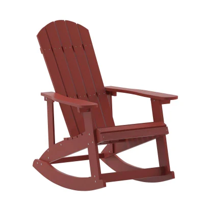 Chaises berçantes Adirondack de patio en bois de polypropylène en plastique résistant aux intempéries pour l'extérieur