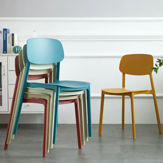 Chaise de salle à manger moderne ensemble salle à manger chaise en plastique à dossier court meubles de maison chaise en acrylique chaise de salle à manger transparente pour restaurant de jardin extérieur